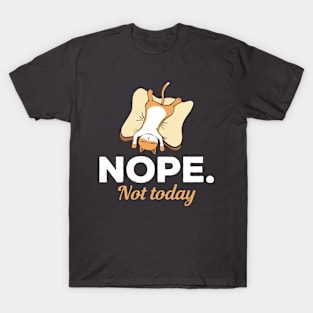 Nope Not Today Sleeping Cat T-Shirt